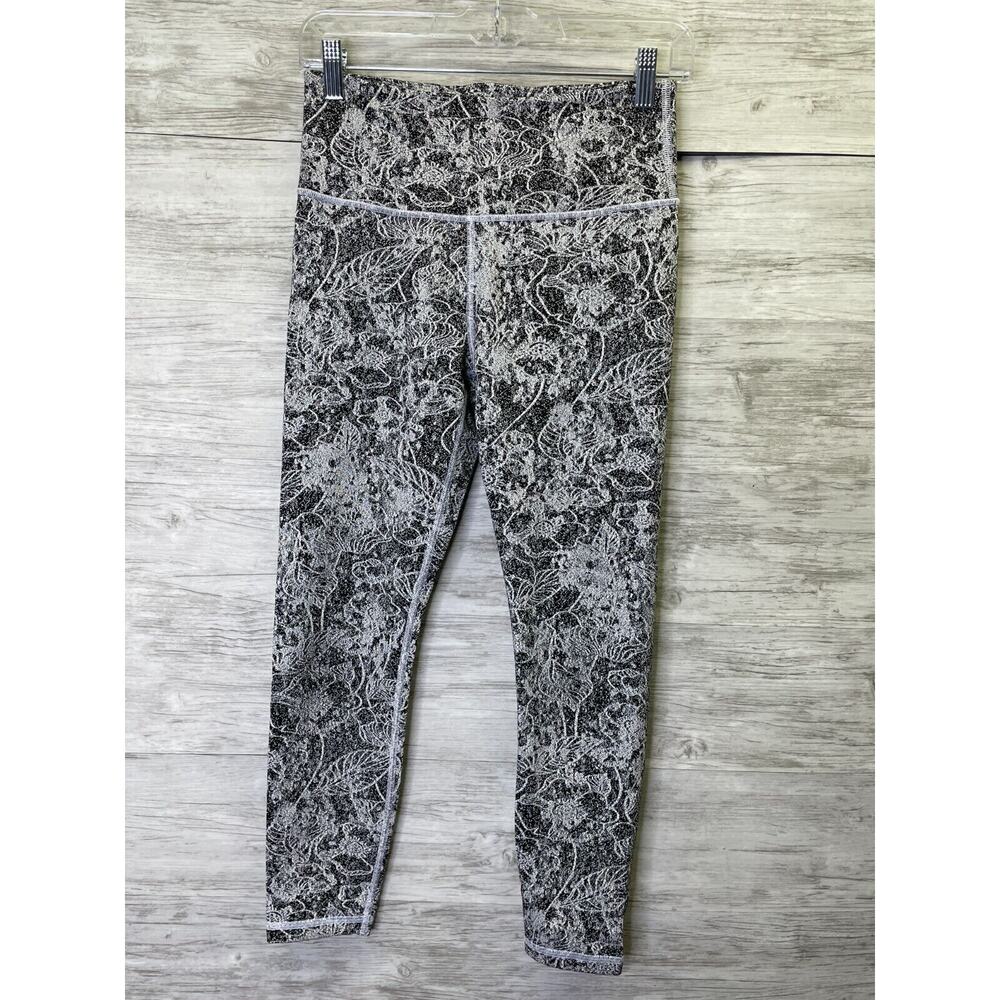 Athleta Elation 7/8 Leggings Womens‎ S Gray Graffiti Skinny Crop